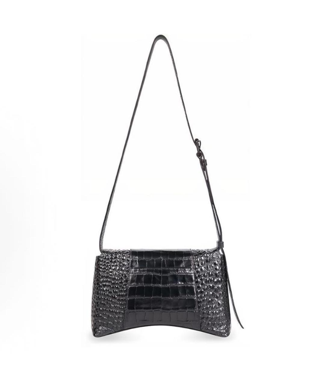 BALENCIAGA Черная кожаная сумка через плечо, фото 2