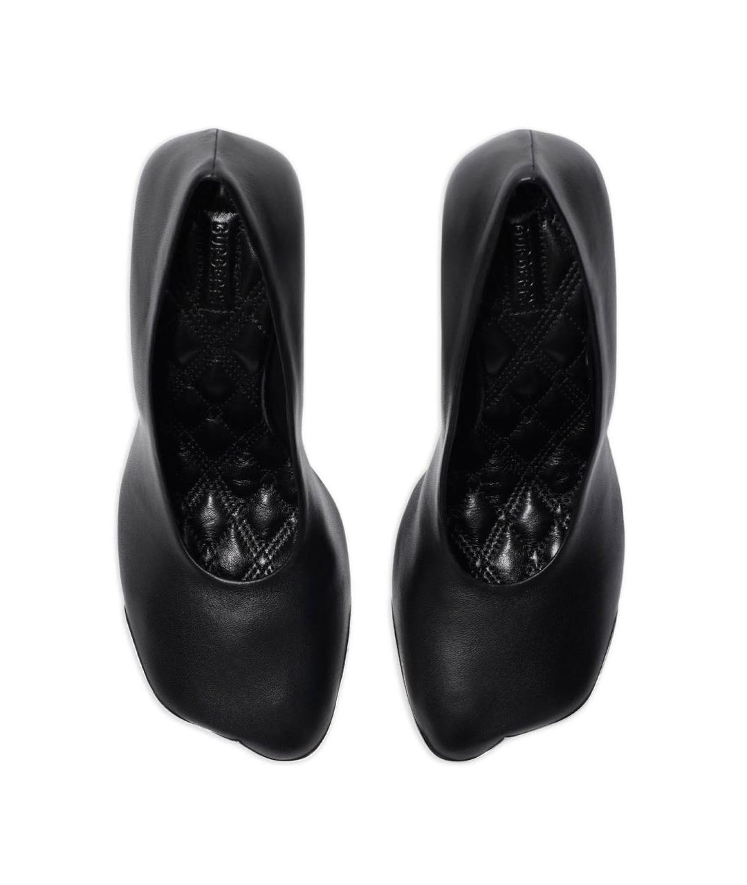 BURBERRY Черные кожаные туфли, фото 2