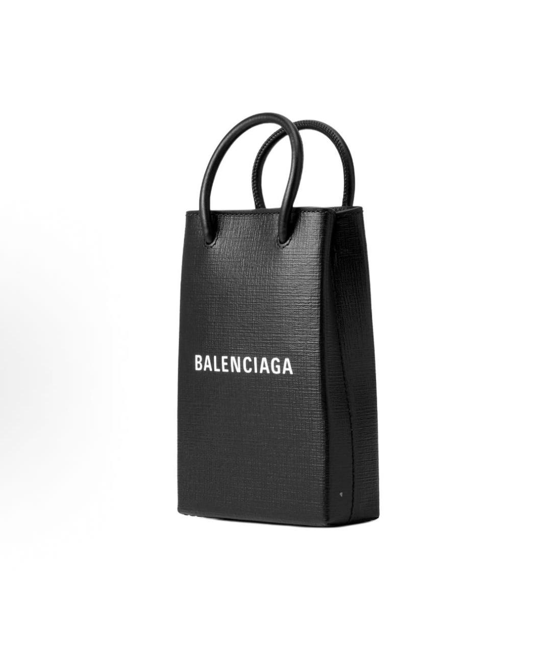 BALENCIAGA Черная сумка через плечо из лакированной кожи, фото 3