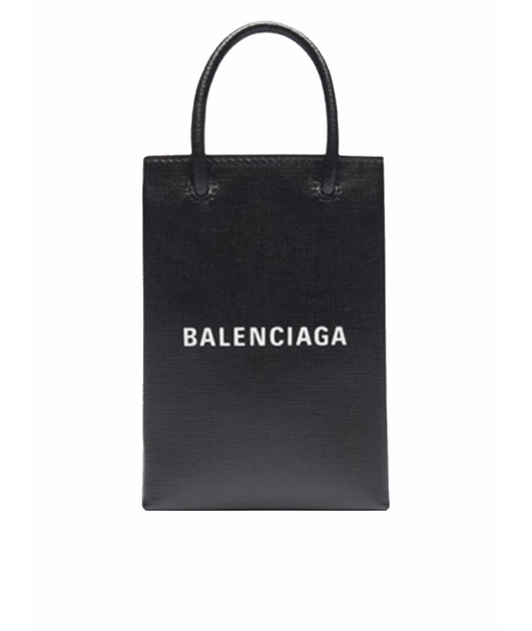 BALENCIAGA Черная сумка через плечо из лакированной кожи, фото 1