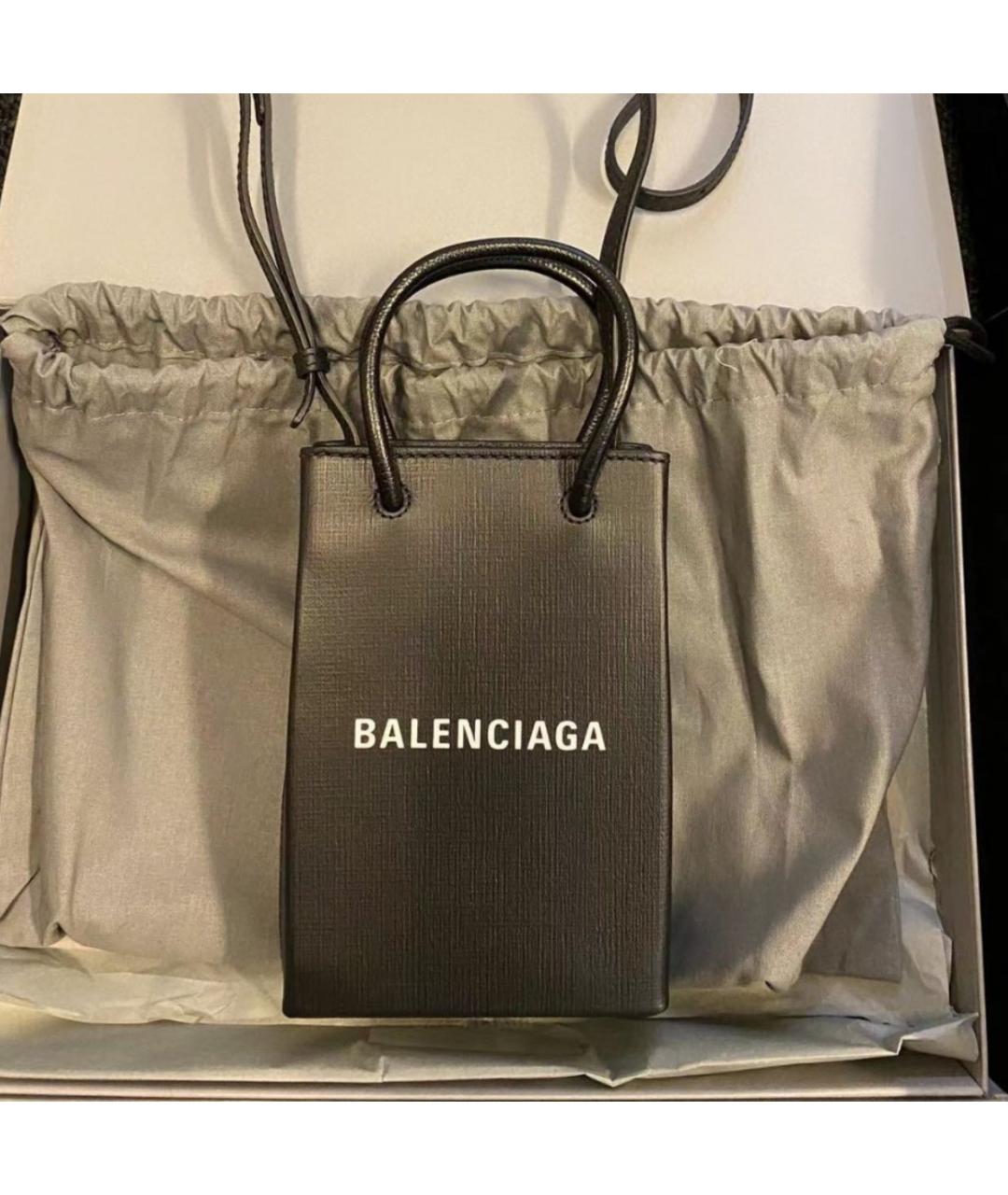 BALENCIAGA Черная сумка через плечо из лакированной кожи, фото 4