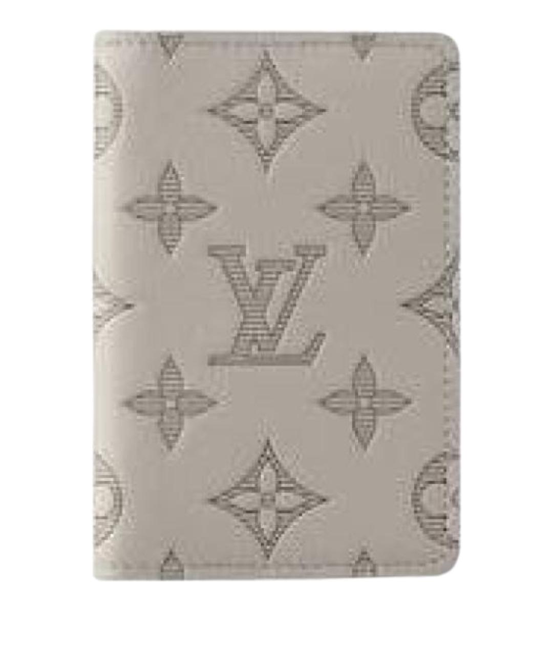 LOUIS VUITTON Серый кожаный кардхолдер, фото 1
