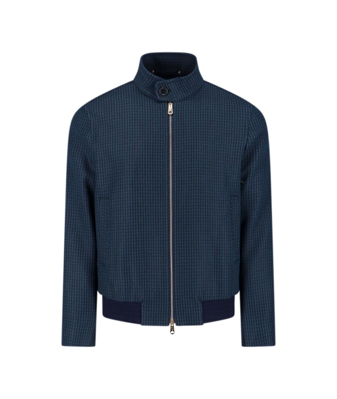 PAUL SMITH Синяя полиамидовая куртка, фото 1