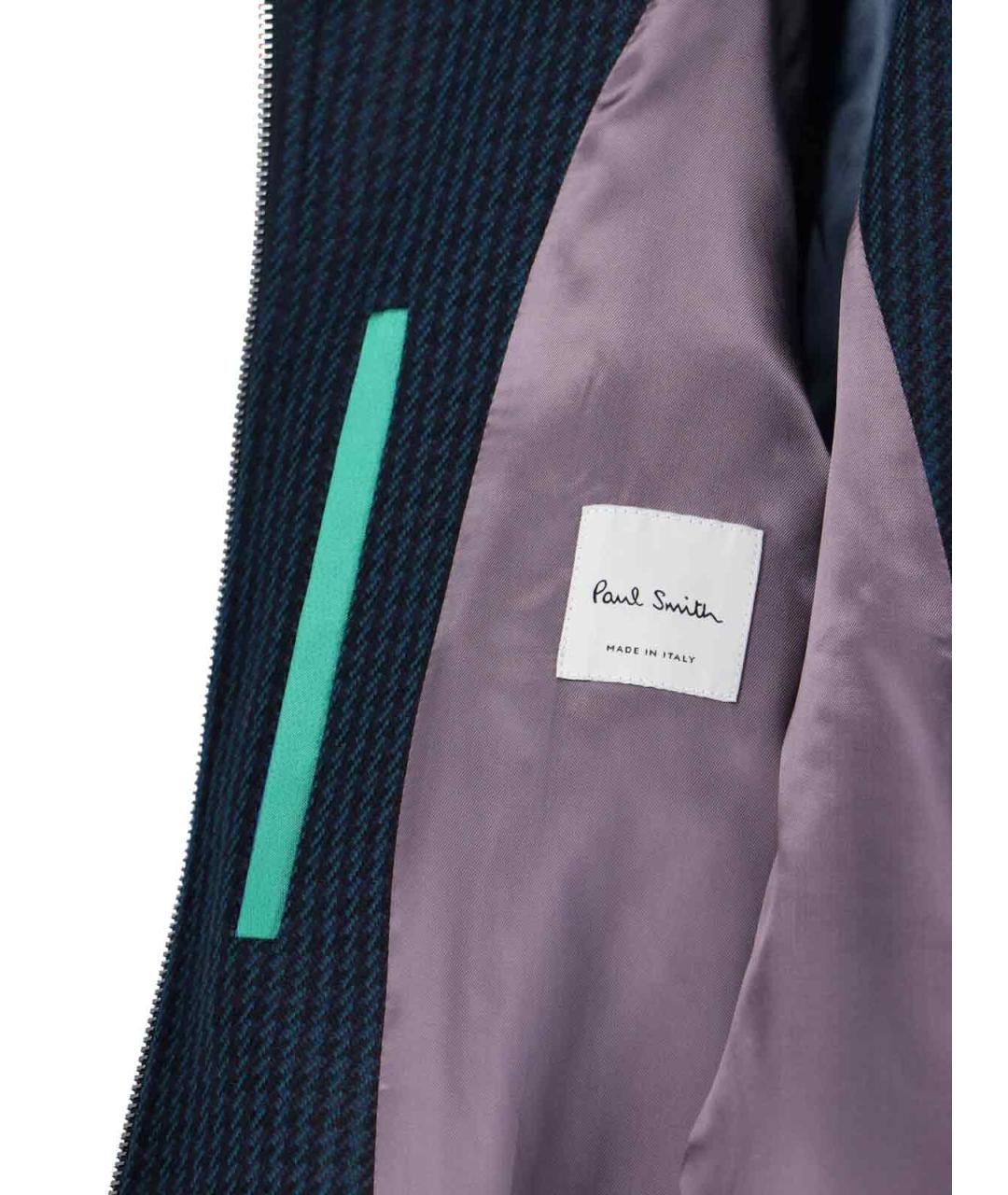 PAUL SMITH Синяя полиамидовая куртка, фото 4