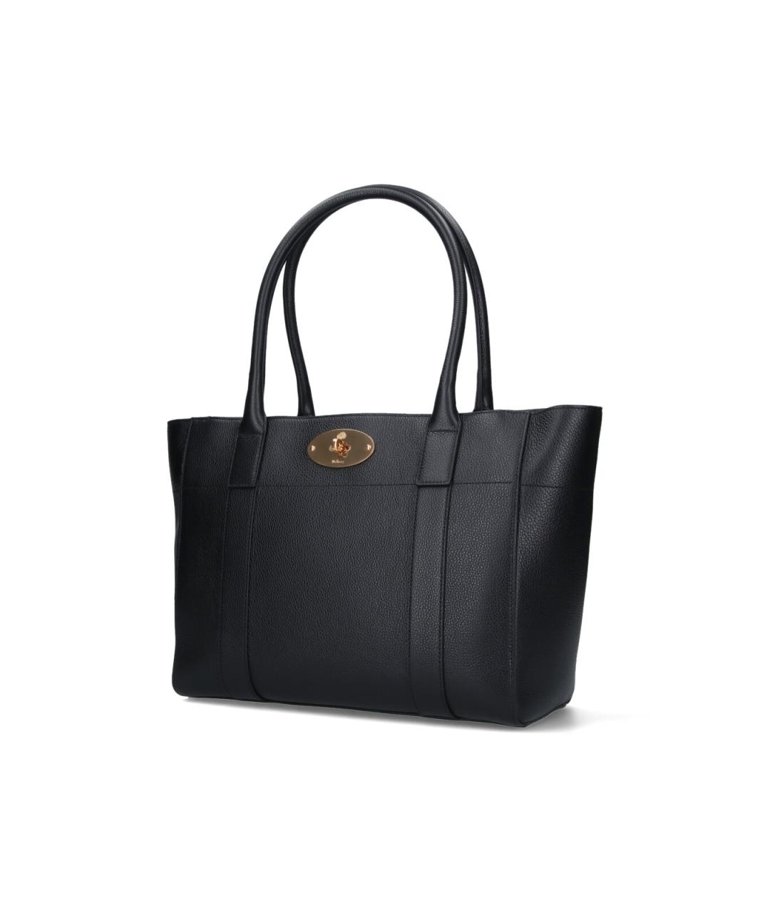 MULBERRY Черная кожаная сумка тоут, фото 2