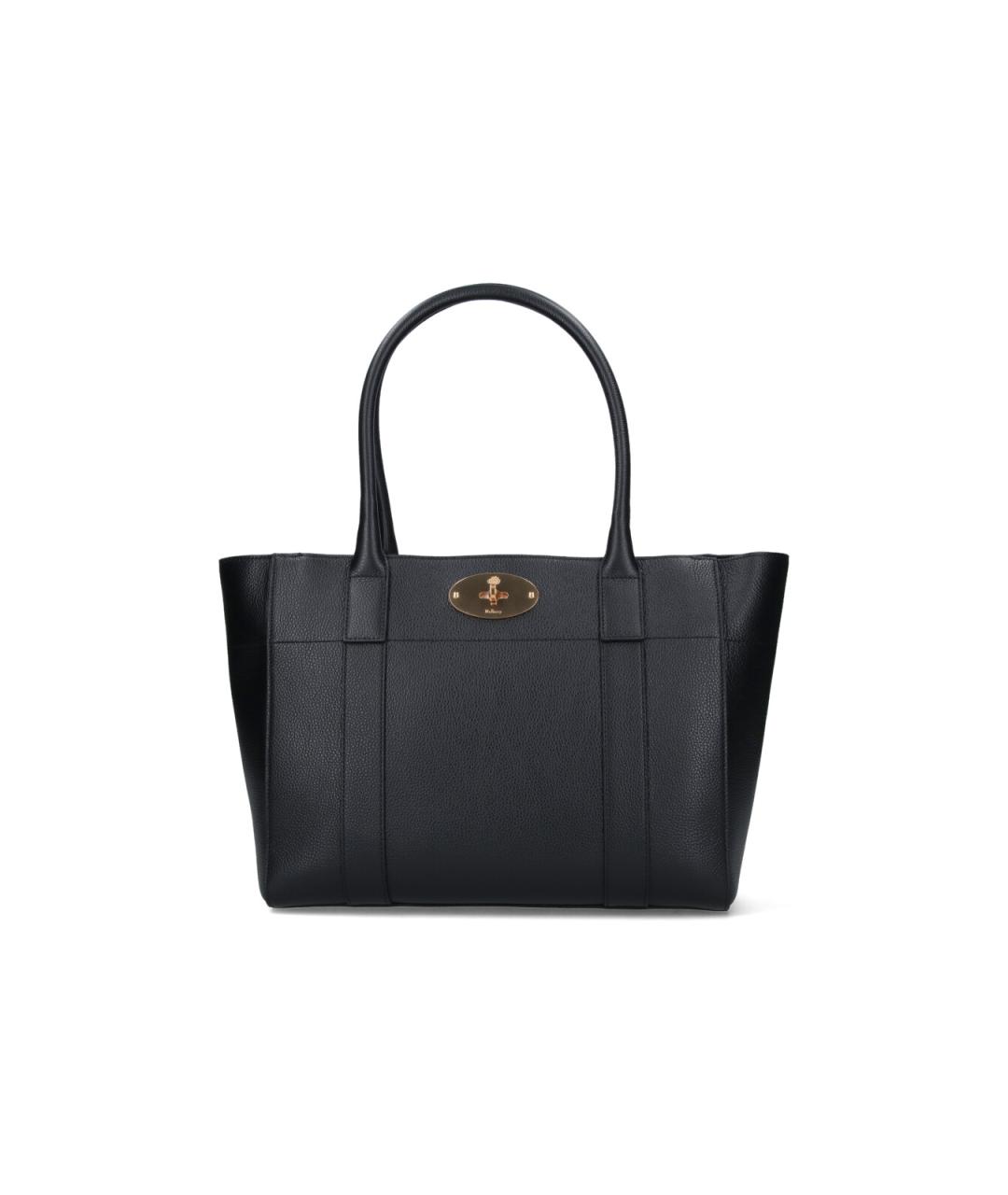 MULBERRY Черная кожаная сумка тоут, фото 1