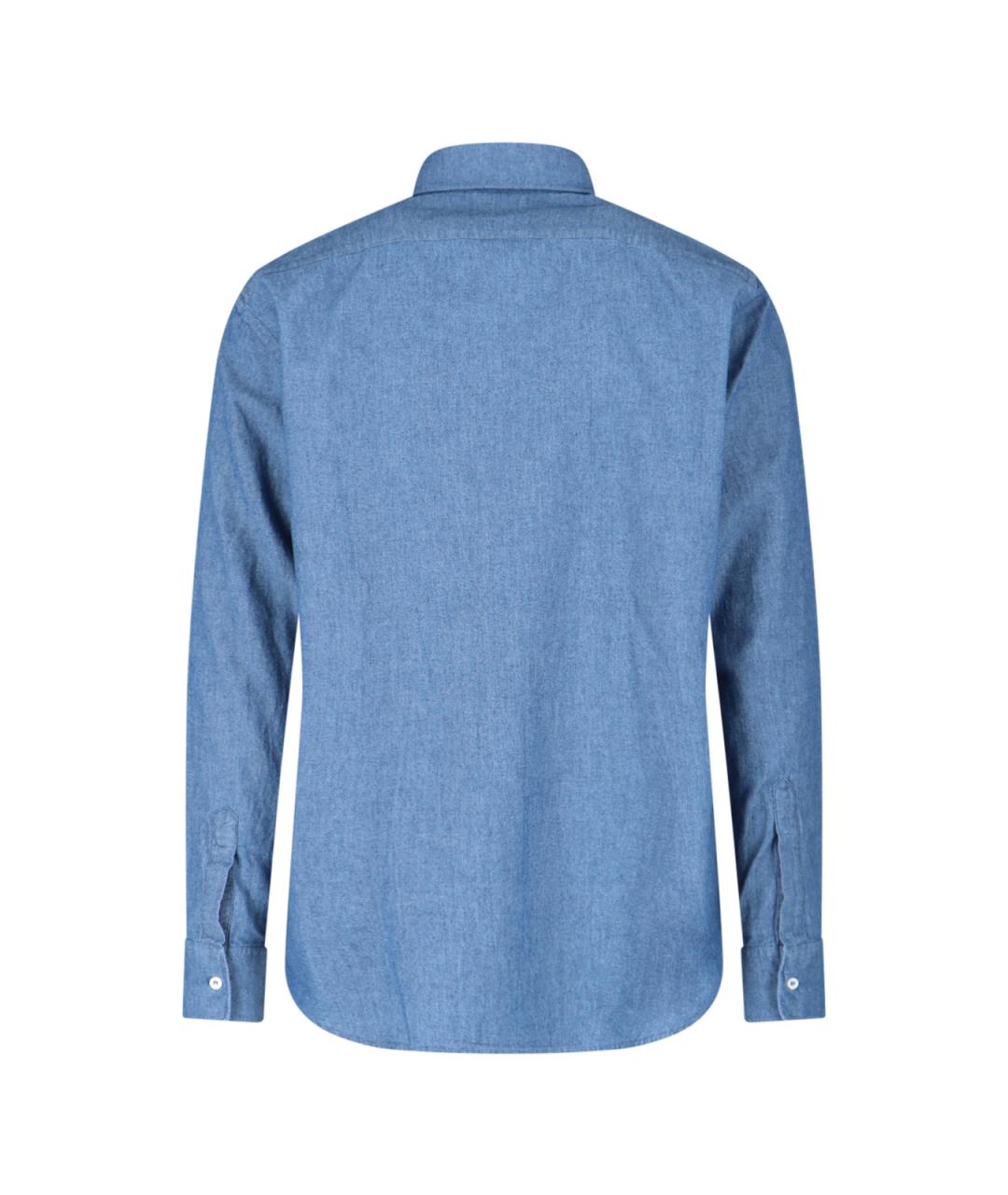 ASPESI Синяя хлопковая кэжуал рубашка, фото 2
