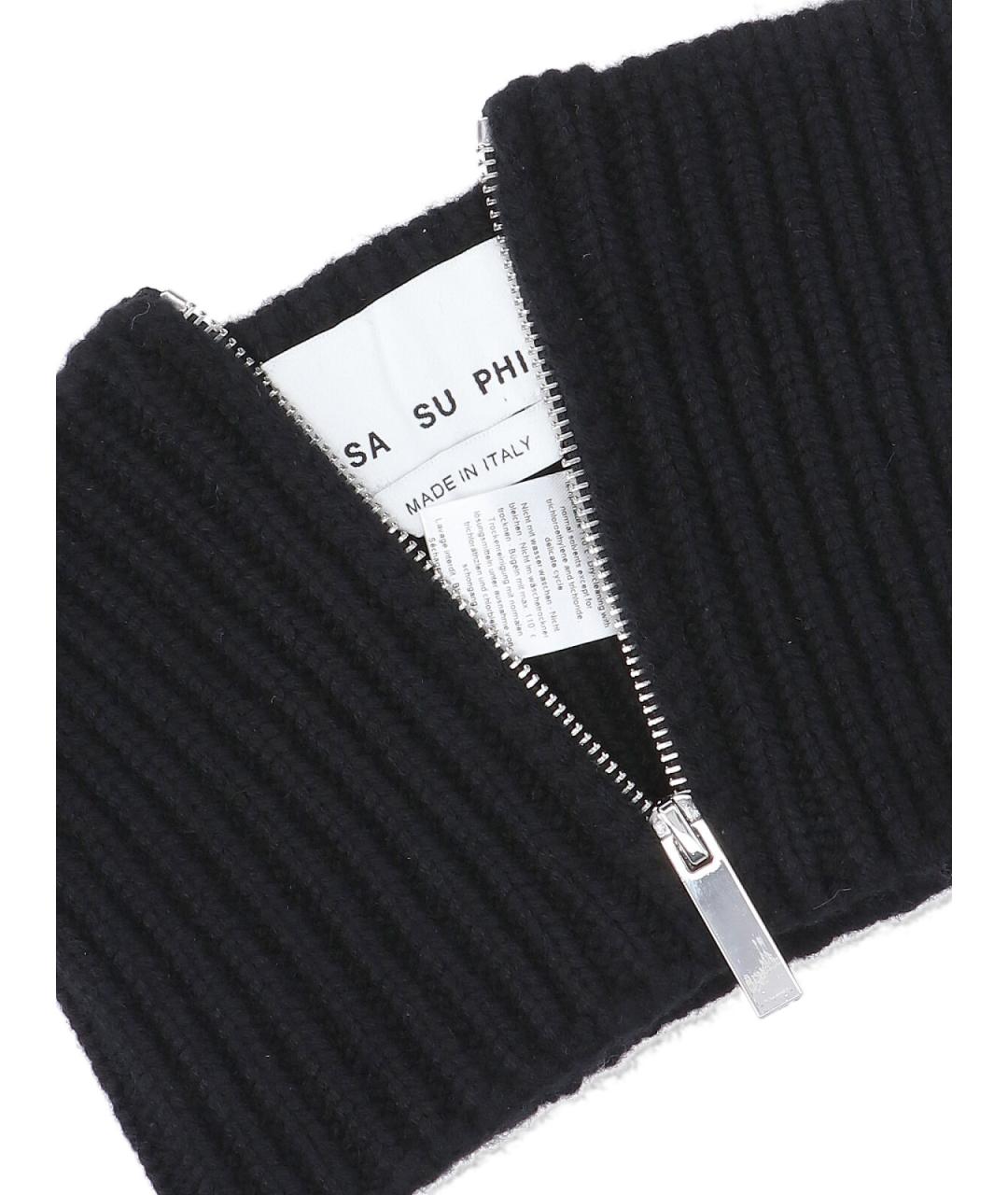 Sa Su Phi Черный кашемировый шарф, фото 3