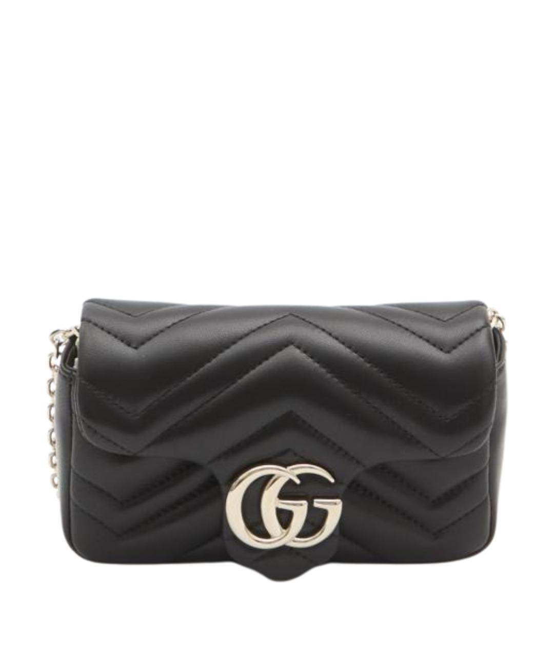 GUCCI Черная кожаная сумка через плечо, фото 1