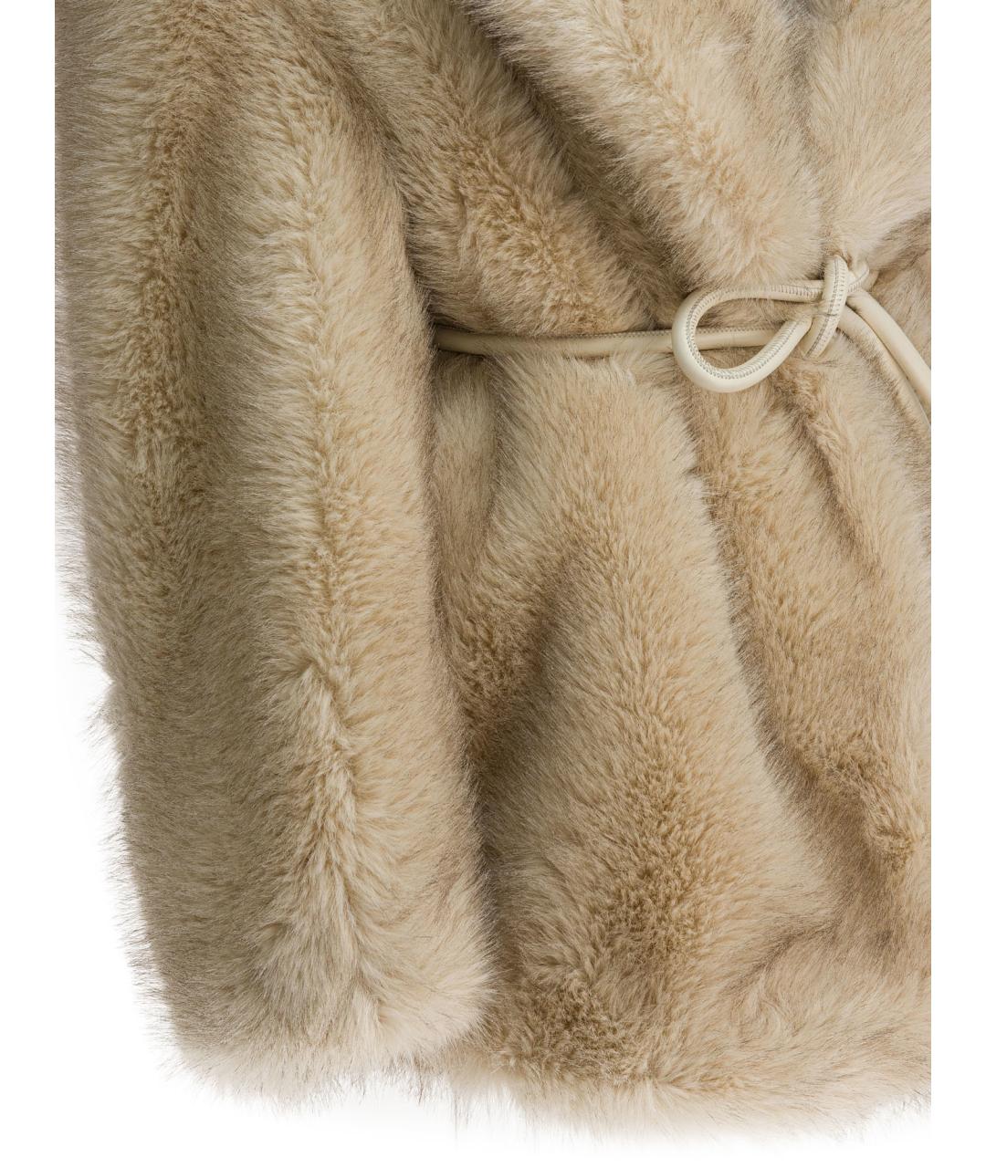 SPORTMAX Бежевая шуба, фото 3