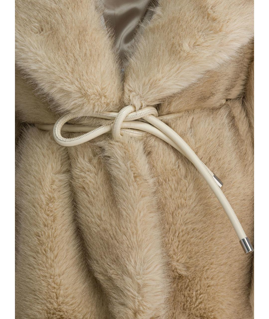 SPORTMAX Бежевая шуба, фото 2