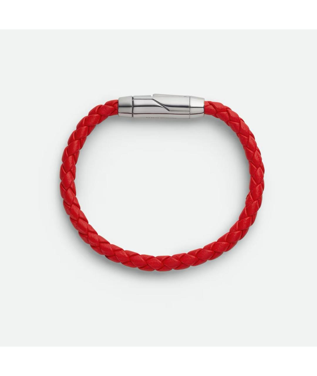 BOTTEGA VENETA Красный кожаный браслет, фото 3