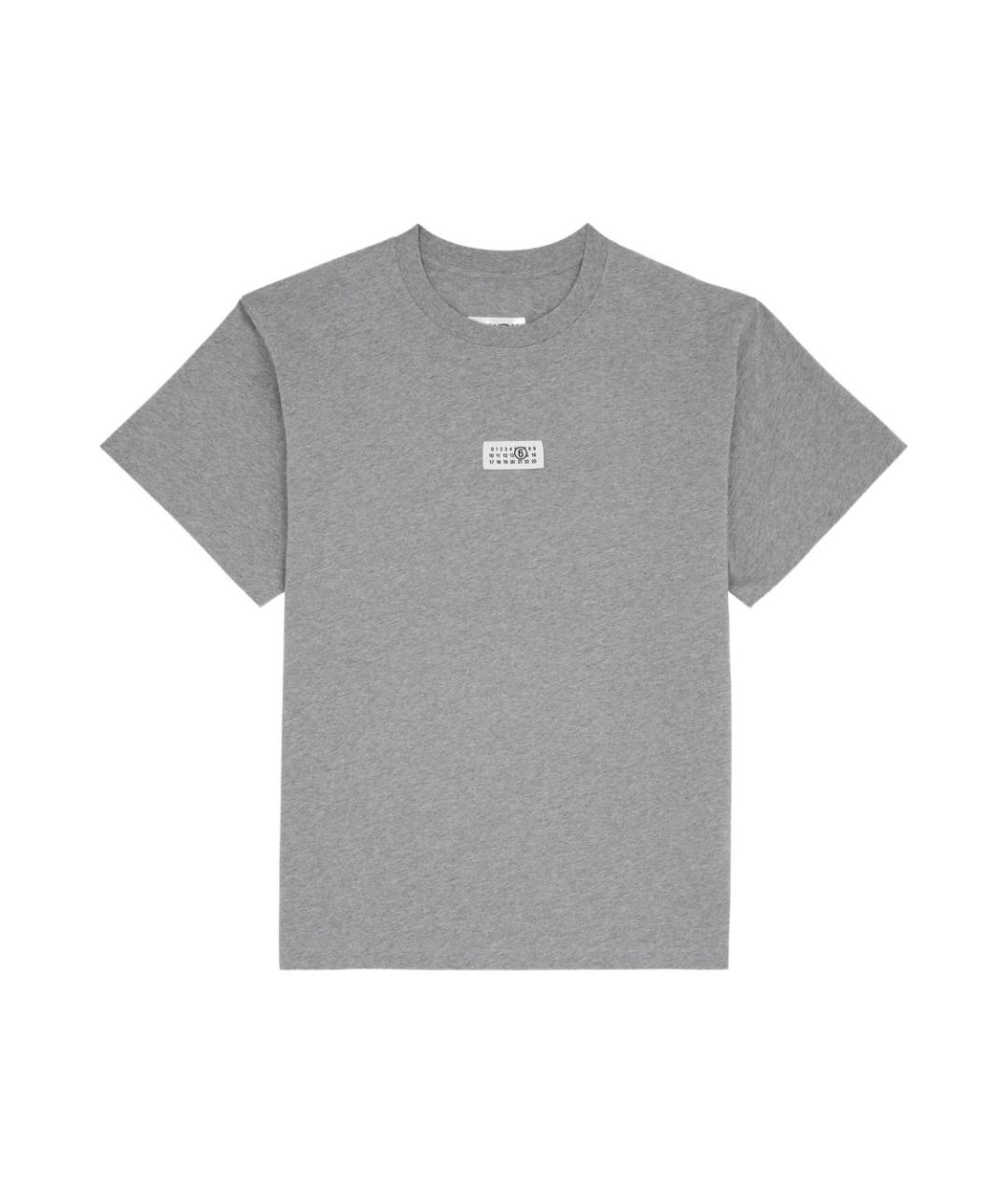 MM6 MAISON MARGIELA Серая хлопковая футболка, фото 1