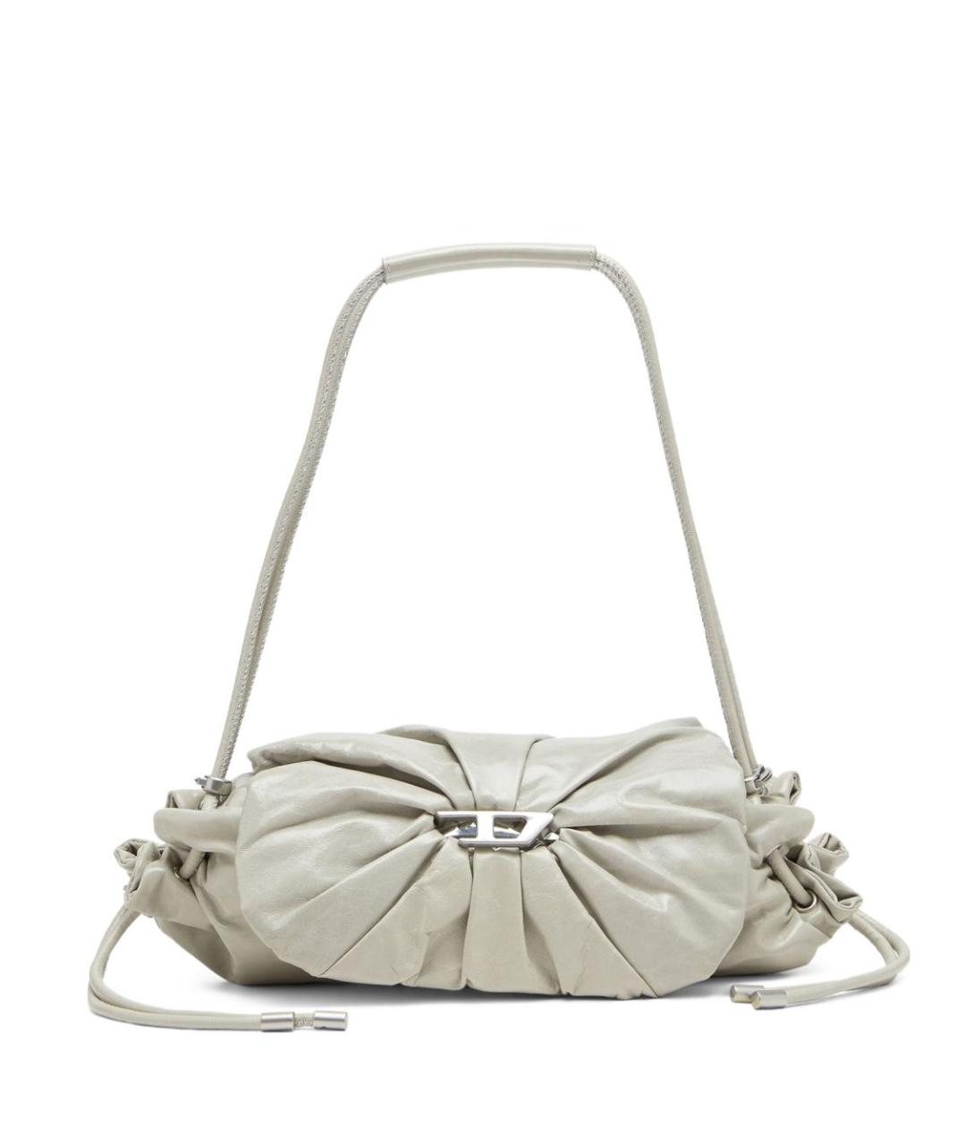 DIESEL Белая кожаная сумка через плечо, фото 1