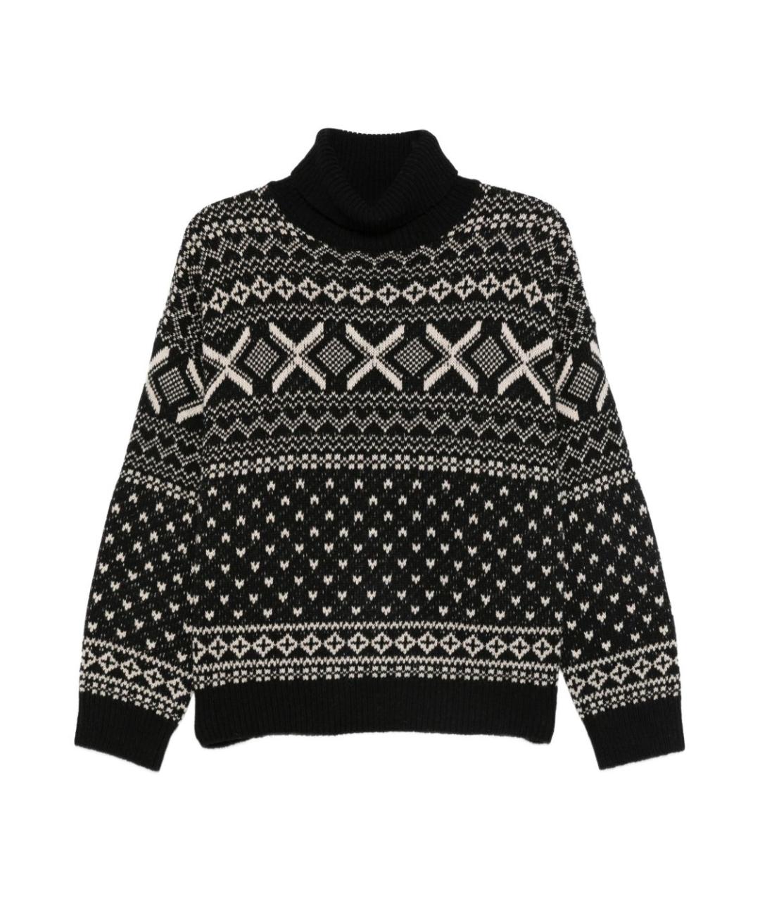 SEMICOUTURE Черный шерстяной джемпер / свитер, фото 1