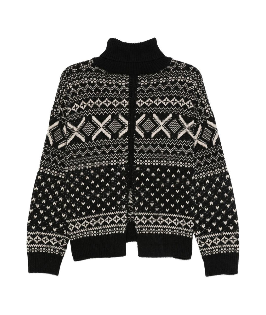 SEMICOUTURE Черный шерстяной джемпер / свитер, фото 2