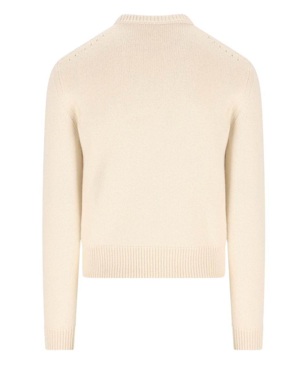 CELINE Бежевый кашемировый джемпер / свитер, фото 4