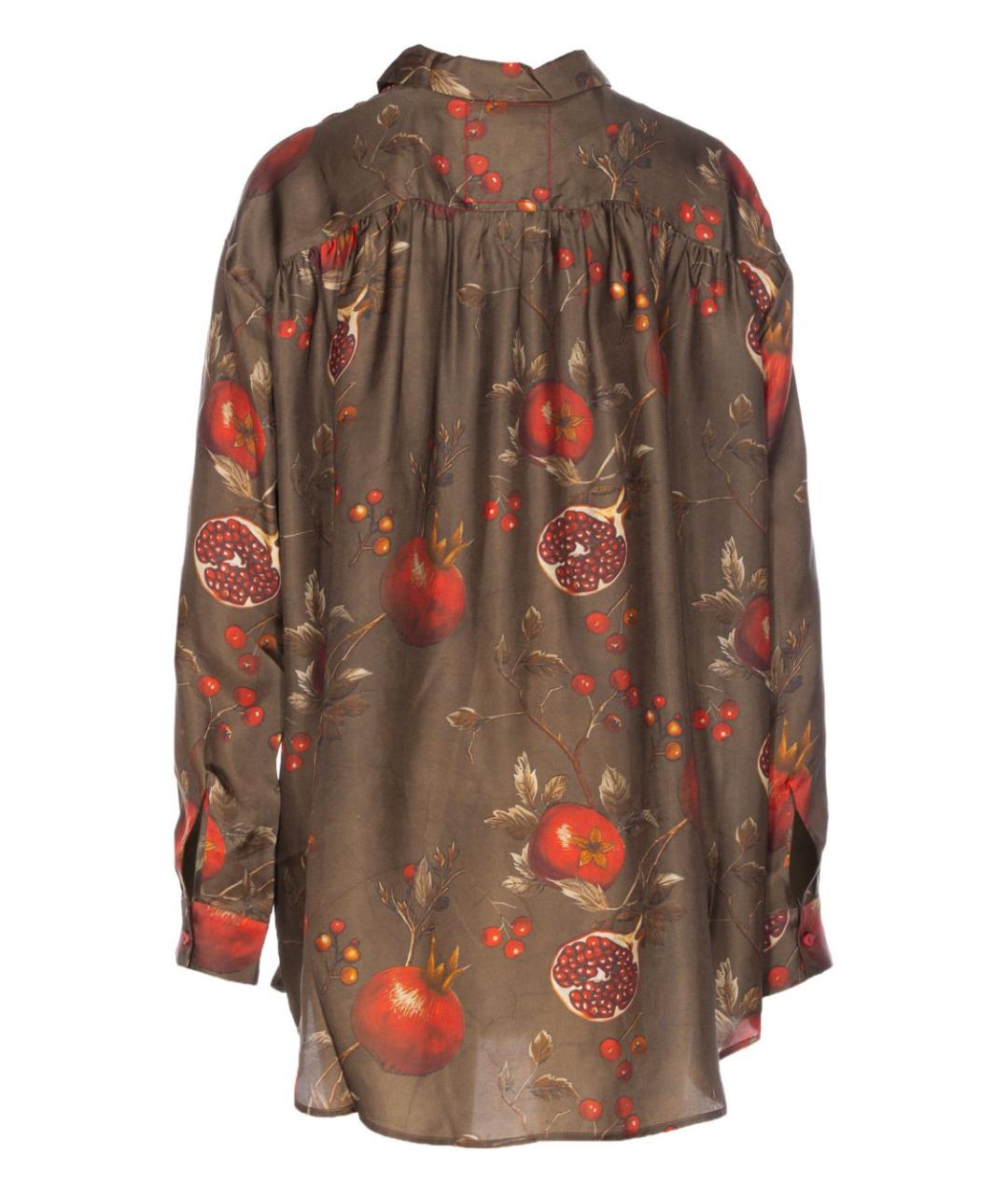 UMA WANG Коричневая вискозная блузы, фото 2
