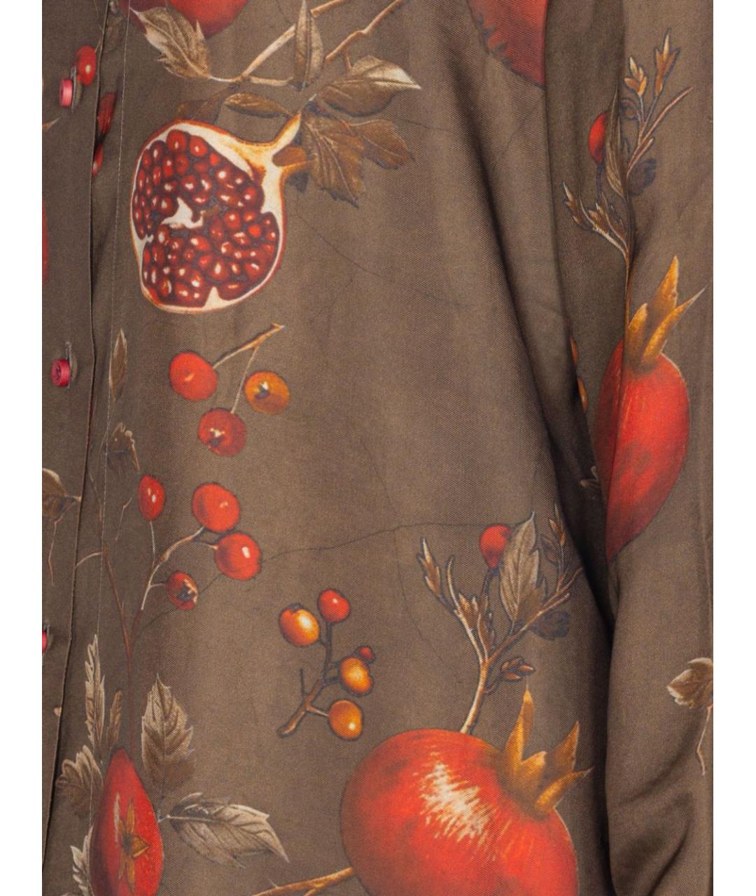 UMA WANG Коричневая вискозная блузы, фото 3