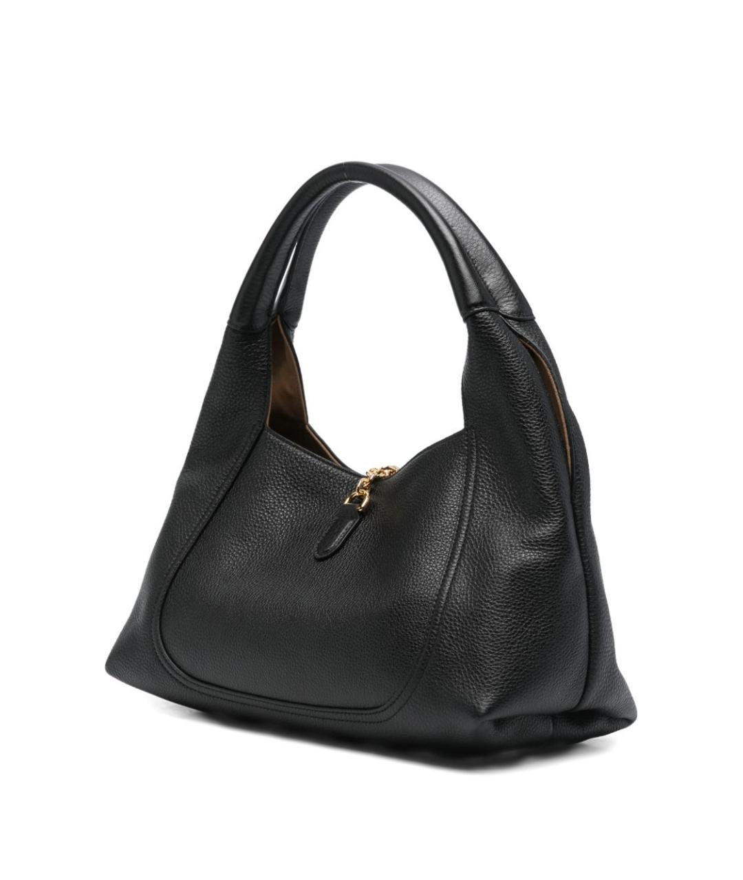 GUCCI Черная кожаная сумка тоут, фото 3