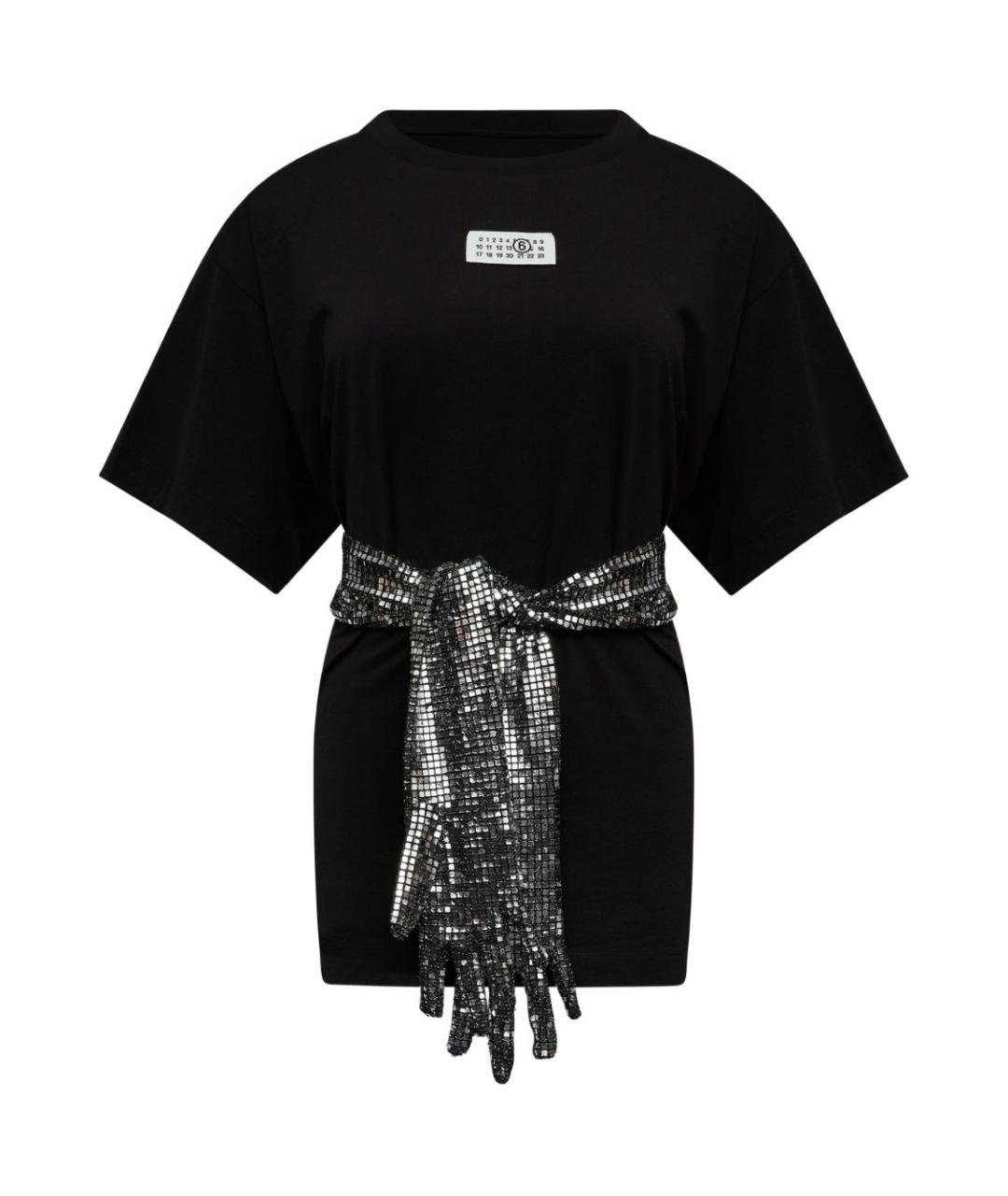 MM6 MAISON MARGIELA Черная футболка, фото 1