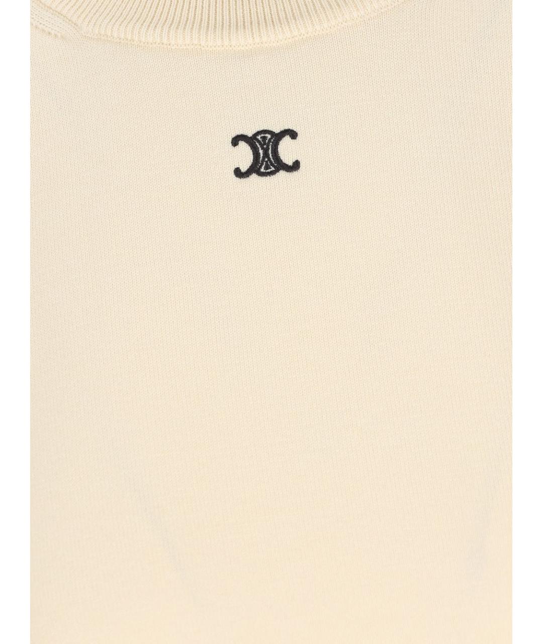 CELINE Бежевая шерстяная жилетка, фото 4