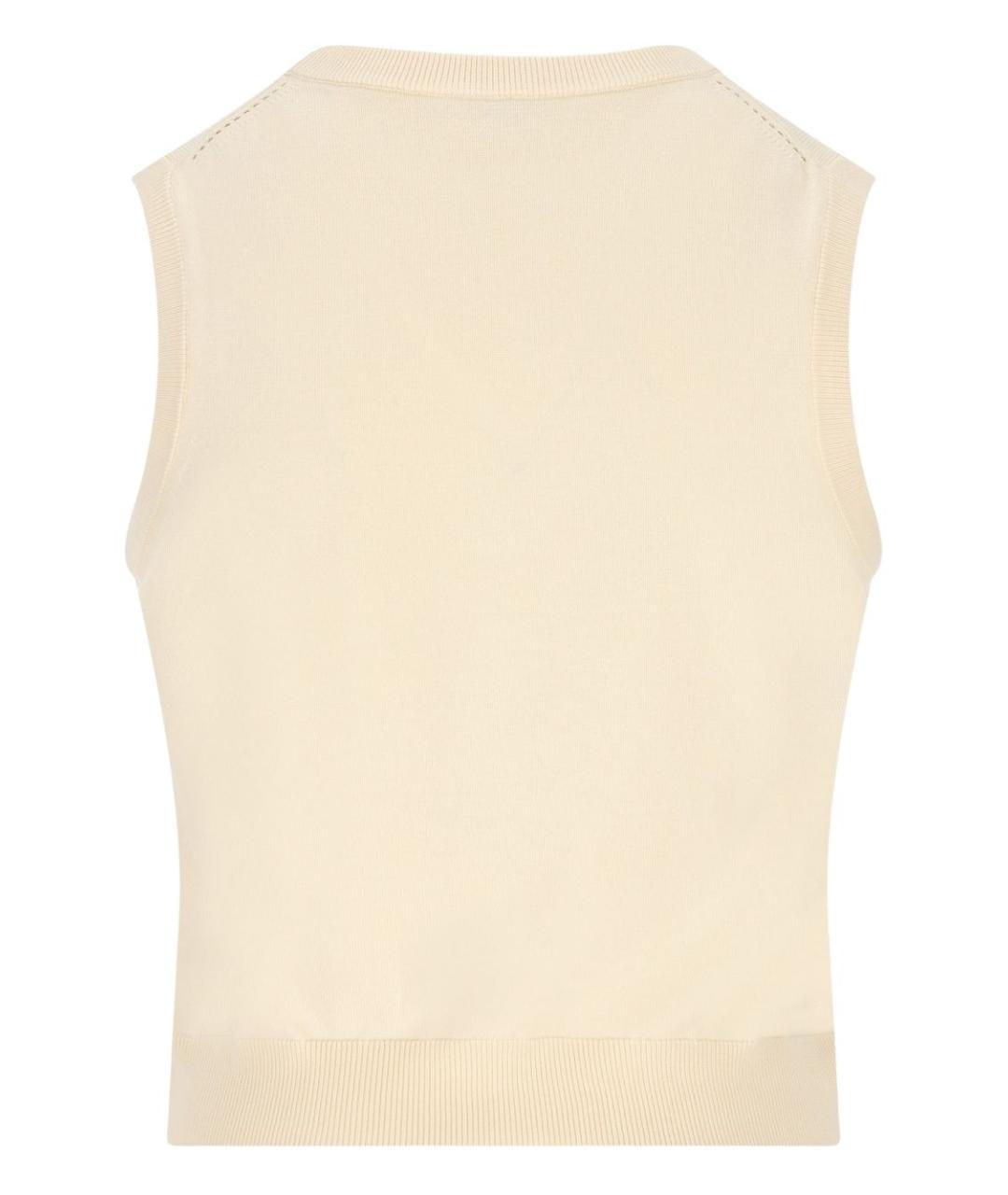 CELINE Бежевая шерстяная жилетка, фото 3