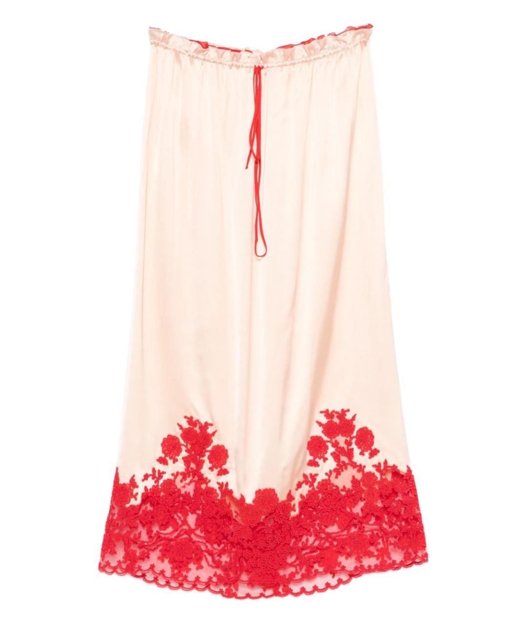 ERMANNO SCERVINO Бежевая вискозная юбка миди, фото 1