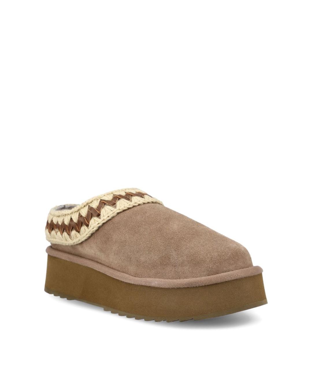 MOU Серые замшевые мюли, фото 2