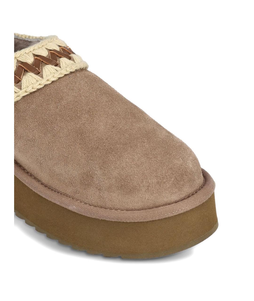 MOU Серые замшевые мюли, фото 4