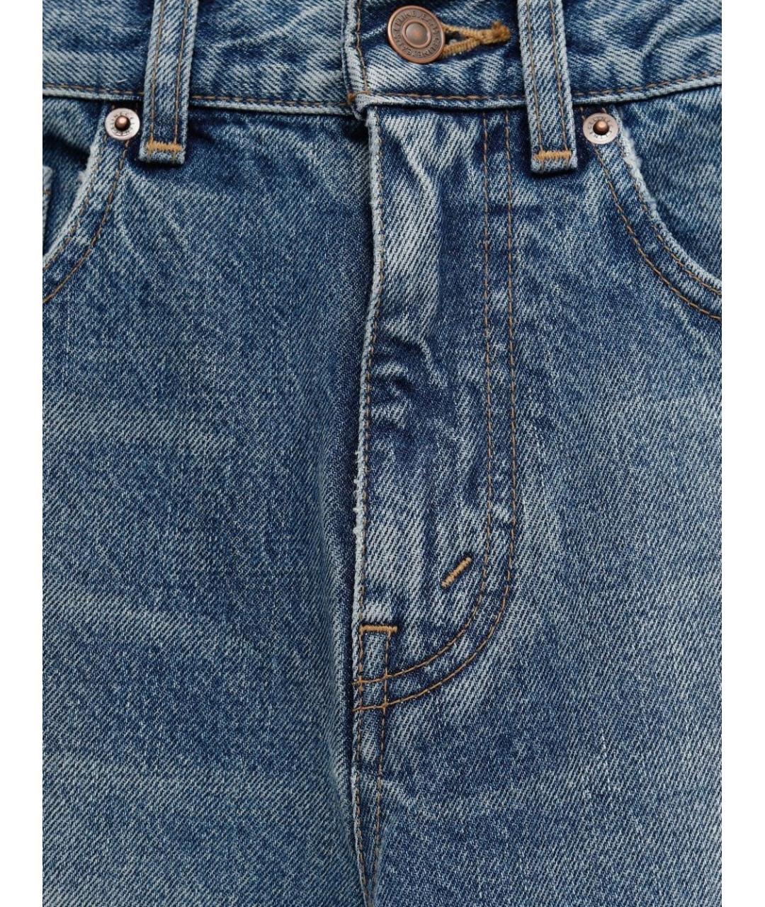 CELINE Голубые хлопковые джинсы клеш, фото 2