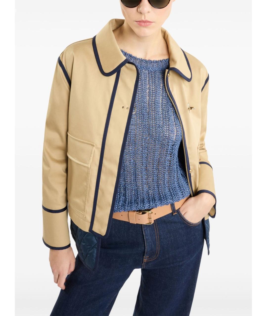 FAY Бежевая хлопковая куртка, фото 2