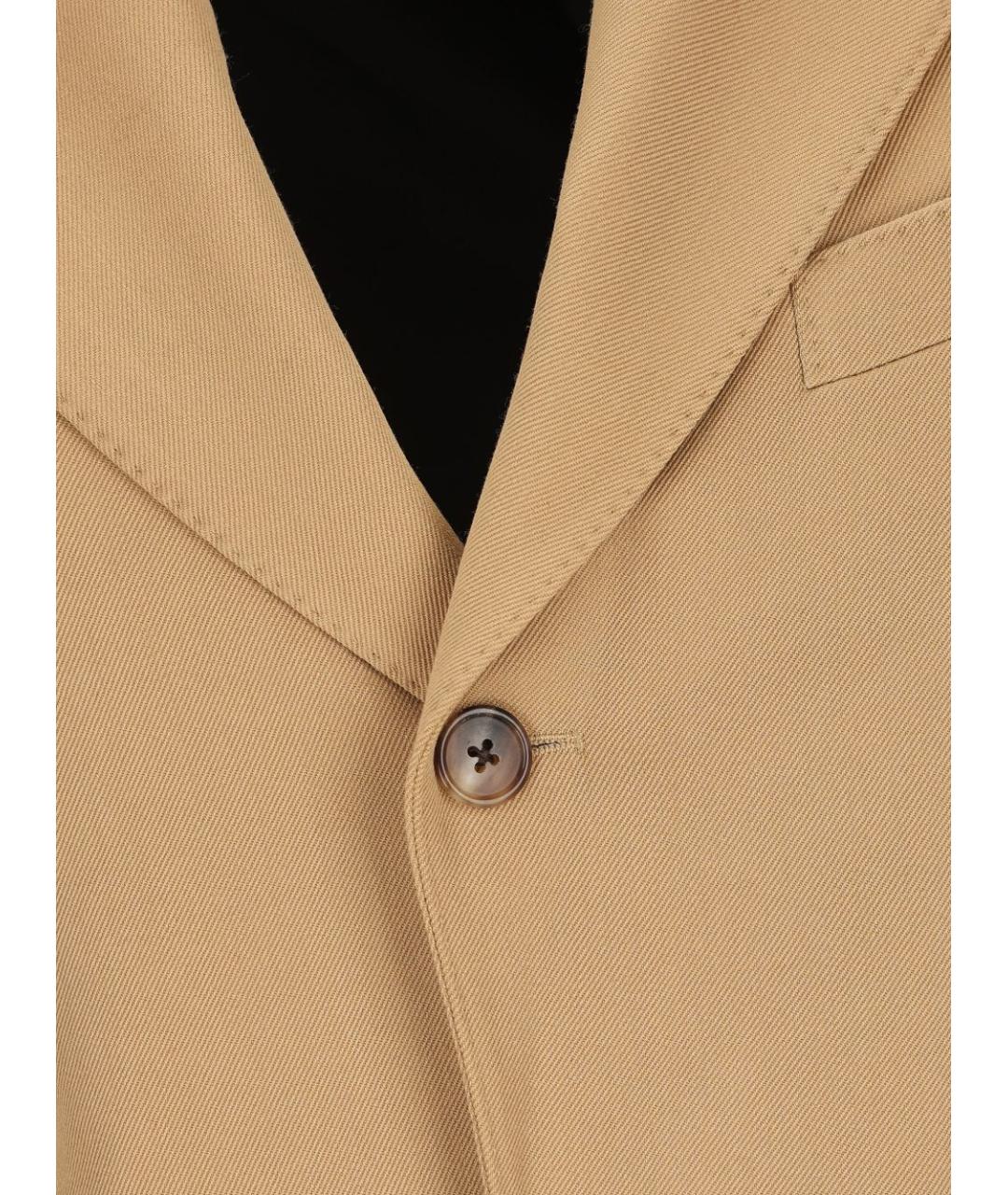 CELINE Бежевый шерстяной жакет/пиджак, фото 4