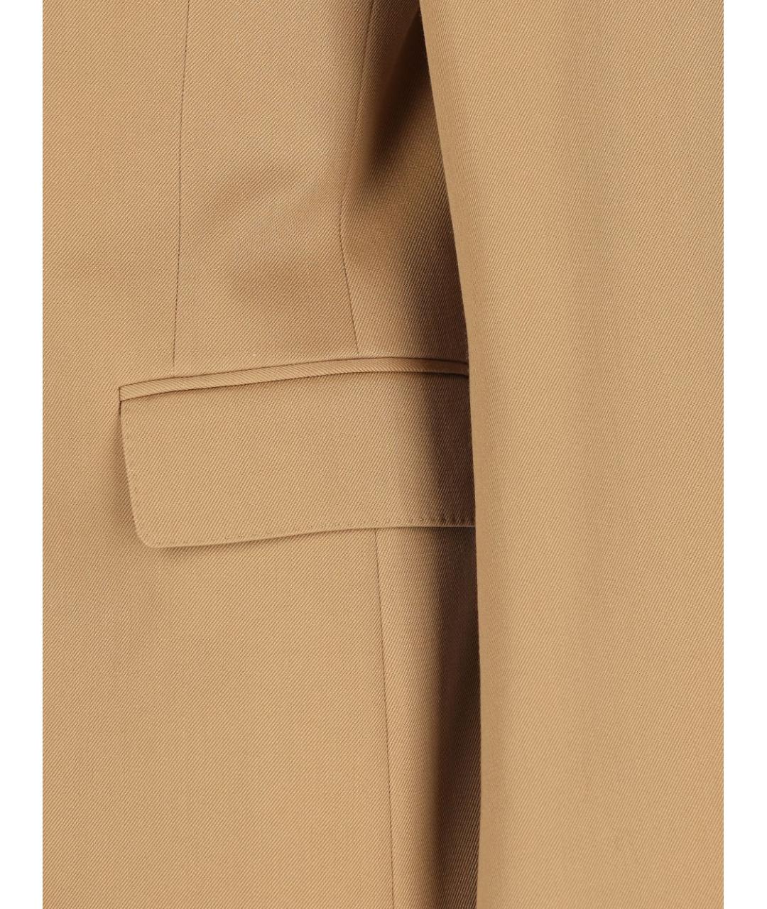 CELINE Бежевый шерстяной жакет/пиджак, фото 3