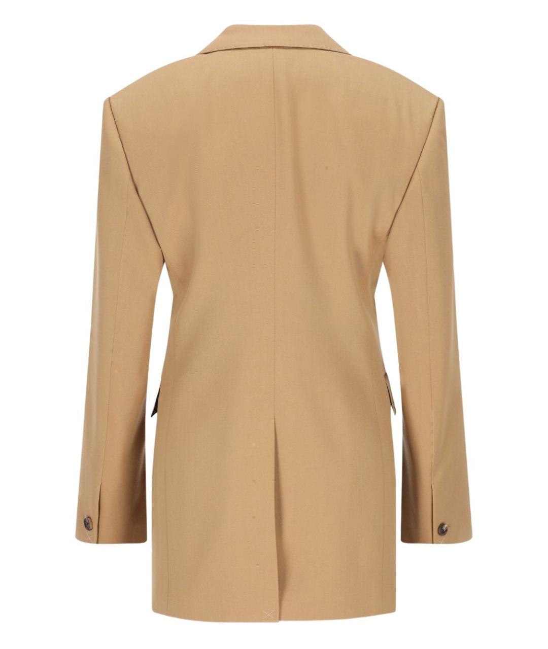 CELINE Бежевый шерстяной жакет/пиджак, фото 2