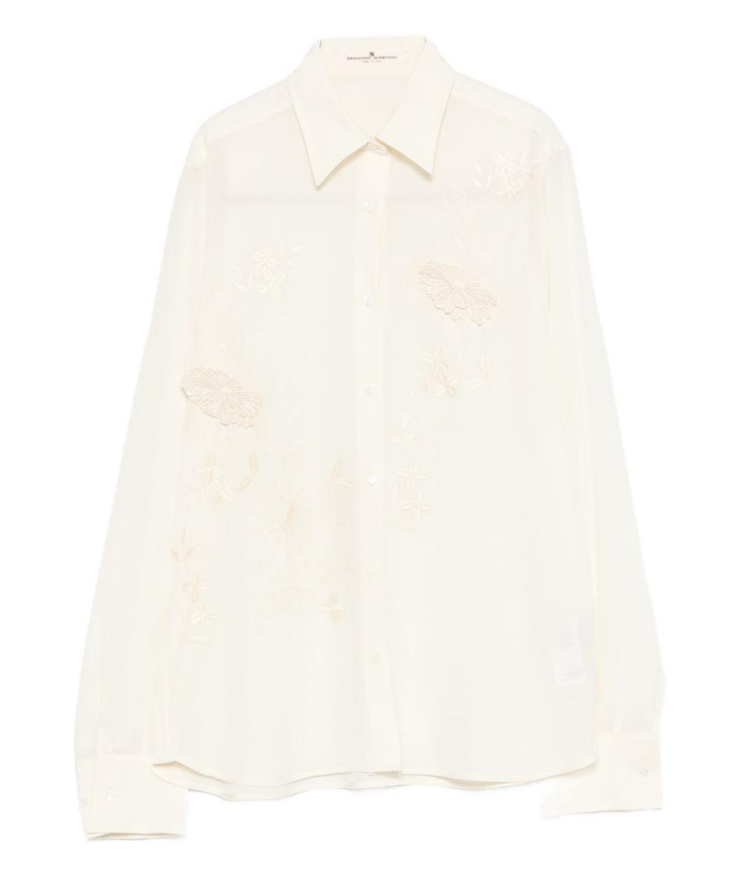 ERMANNO SCERVINO Белая шелковая рубашка, фото 1