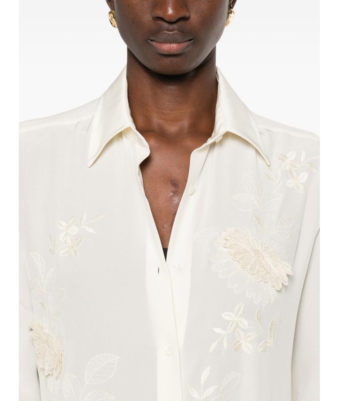 ERMANNO SCERVINO Белая шелковая рубашка, фото 4