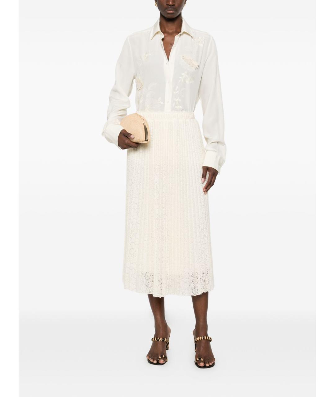 ERMANNO SCERVINO Белая шелковая рубашка, фото 5