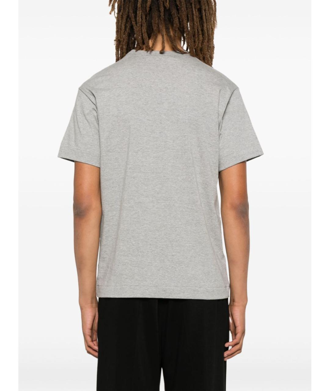 COMME DES GARÇONS Серая хлопковая футболка, фото 3