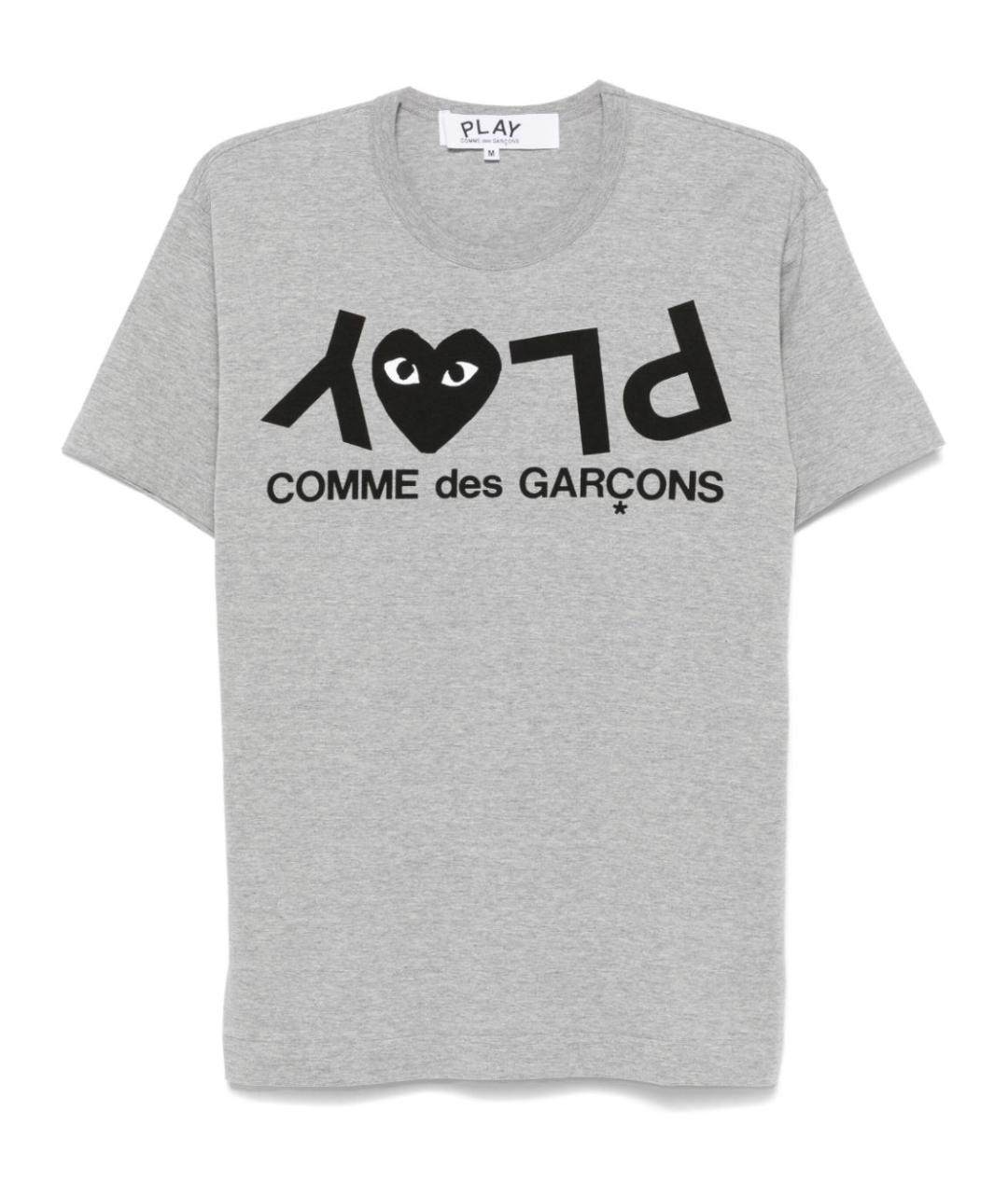 COMME DES GARÇONS Серая хлопковая футболка, фото 1