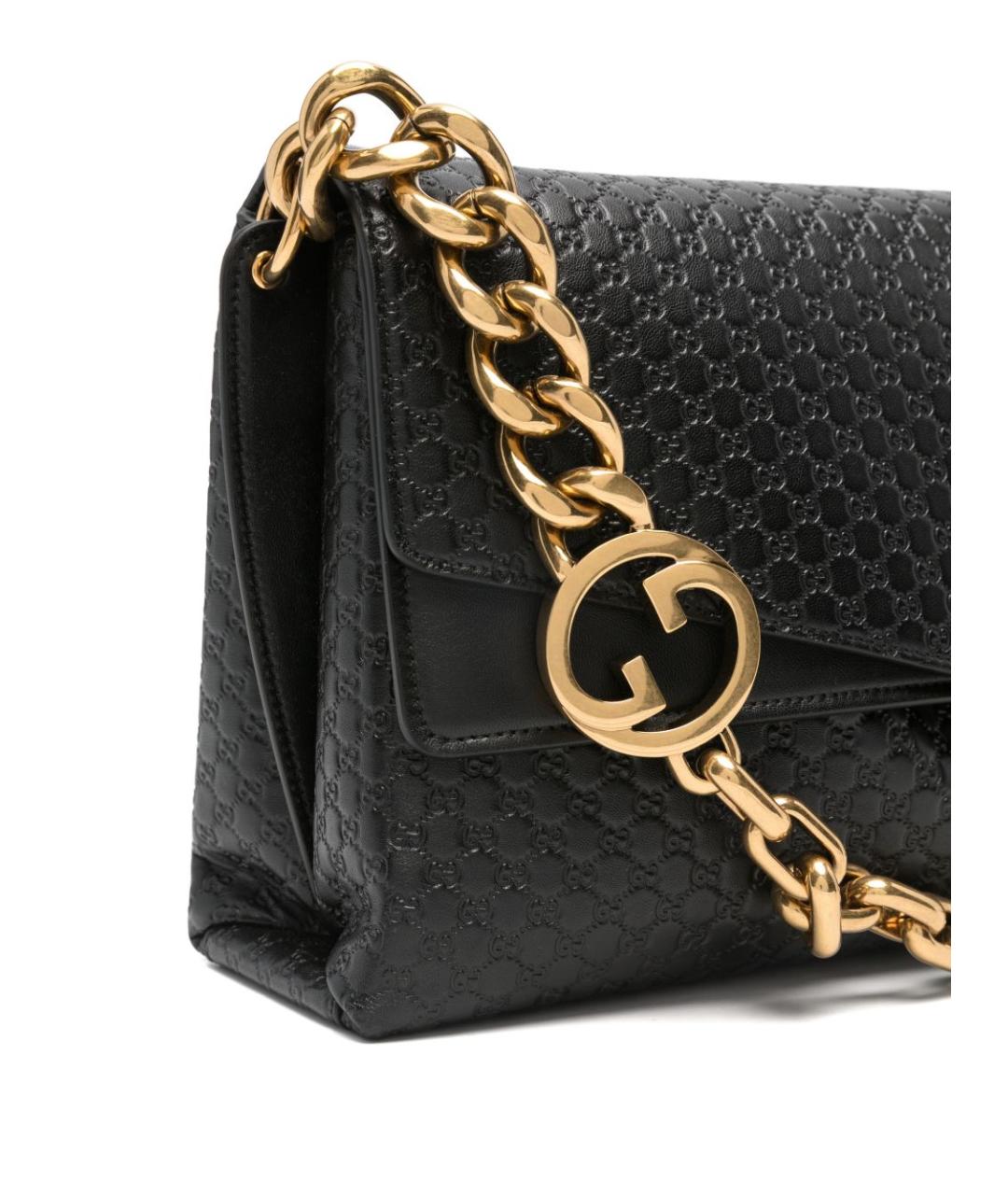 GUCCI Черная кожаная сумка через плечо, фото 3