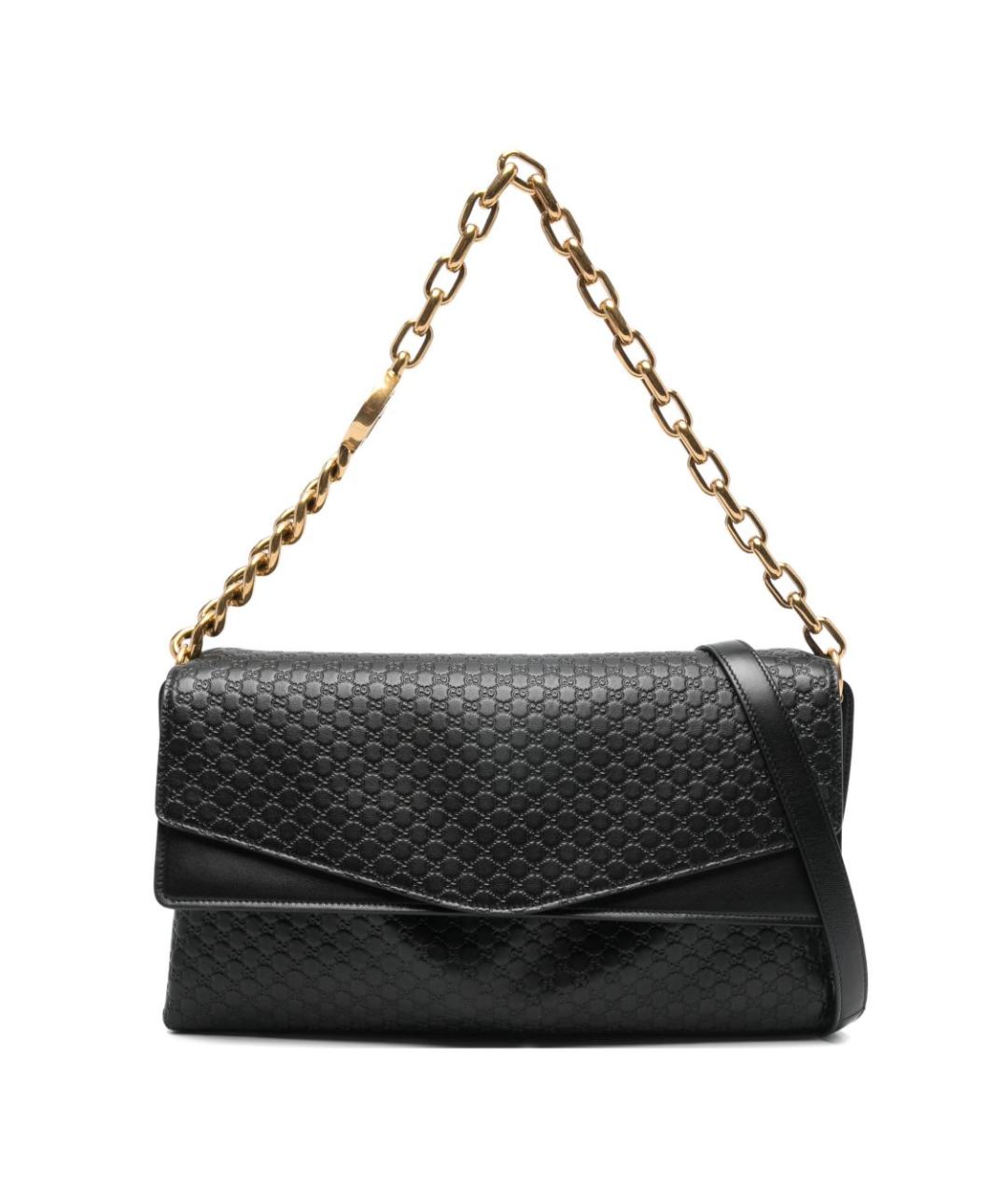 GUCCI Черная кожаная сумка через плечо, фото 1