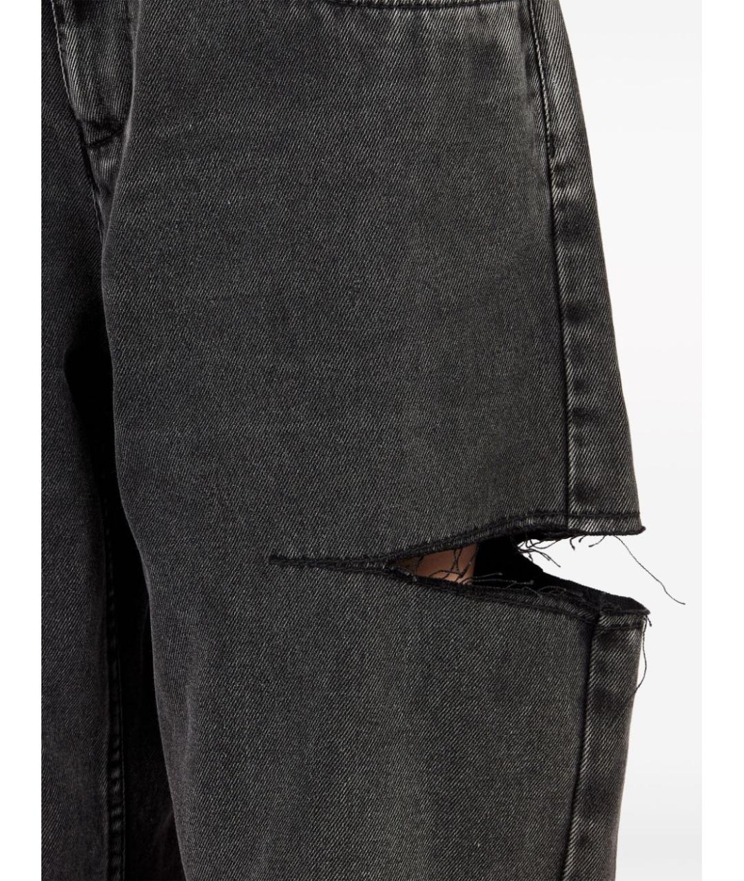 MAISON MARGIELA Серые хлопковые прямые джинсы, фото 7