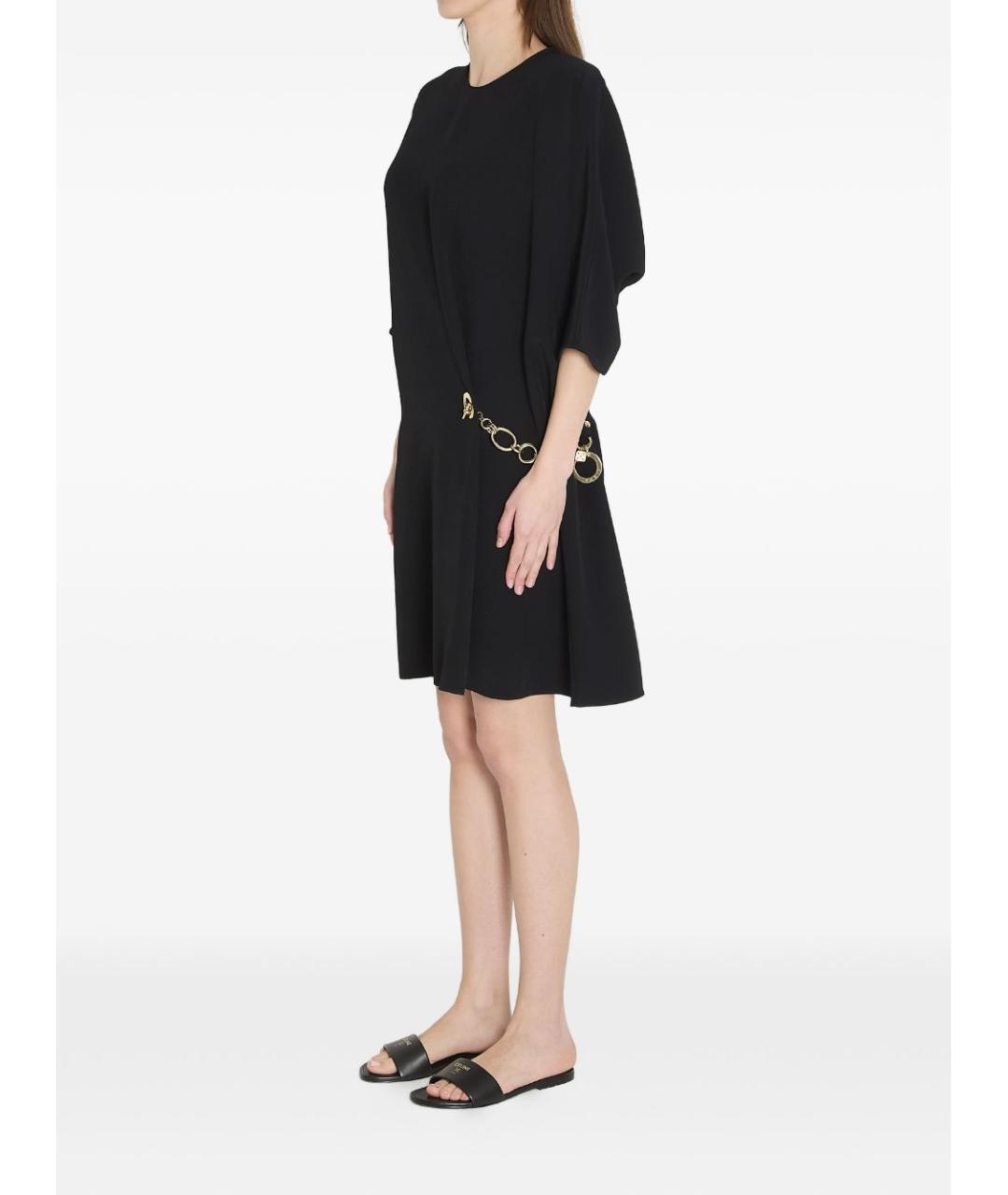 CELINE Черное вискозное платье, фото 3