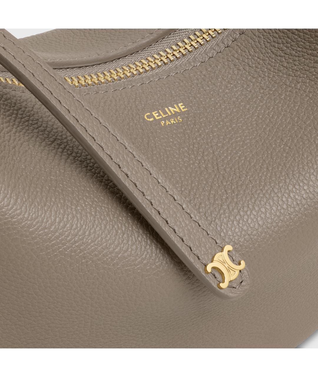 CELINE Бежевая кожаная сумка через плечо, фото 5