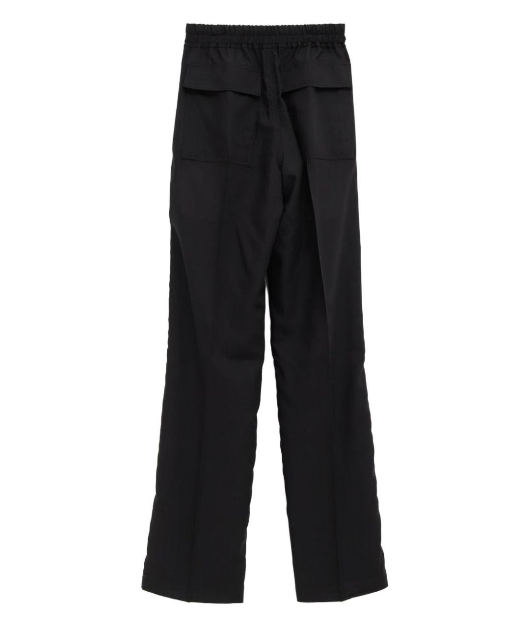RICK OWENS Черные прямые брюки, фото 2