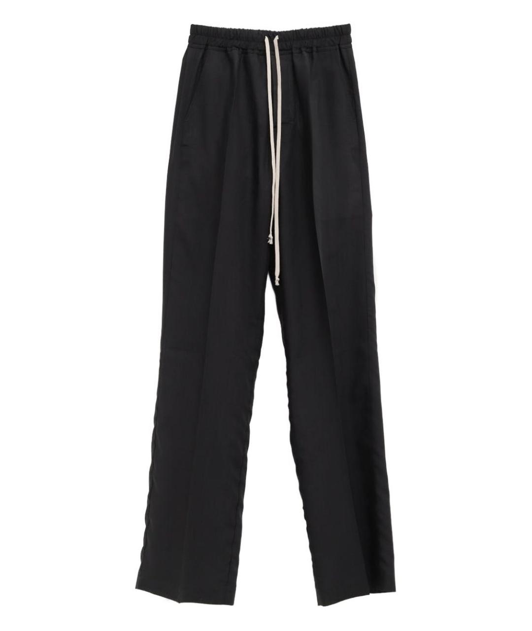 RICK OWENS Черные прямые брюки, фото 1