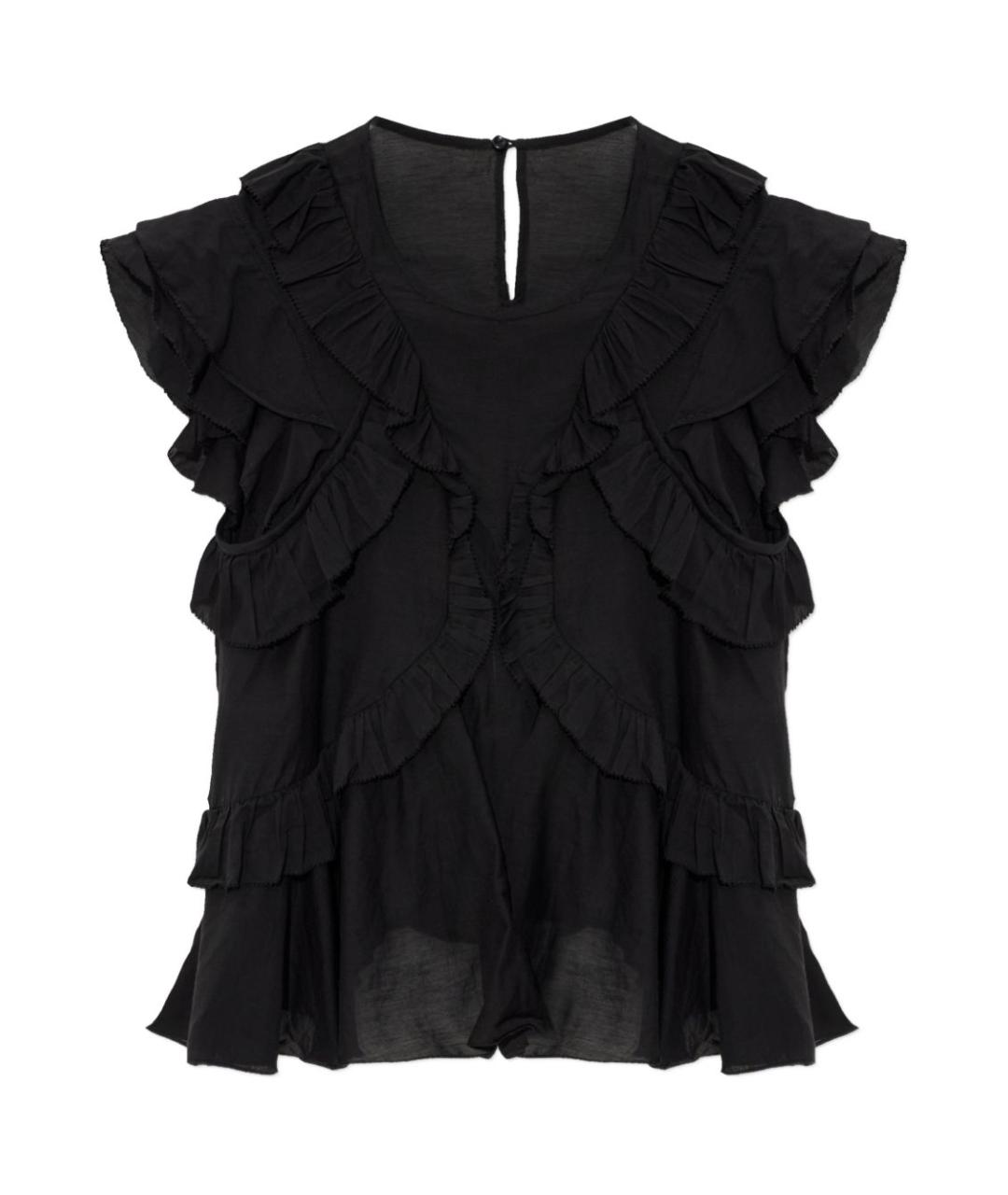 ISABEL MARANT ETOILE Черная хлопковая майка, фото 1