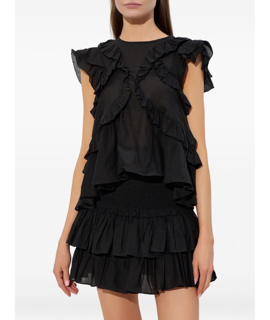 ISABEL MARANT ETOILE Черная хлопковая майка, фото 3