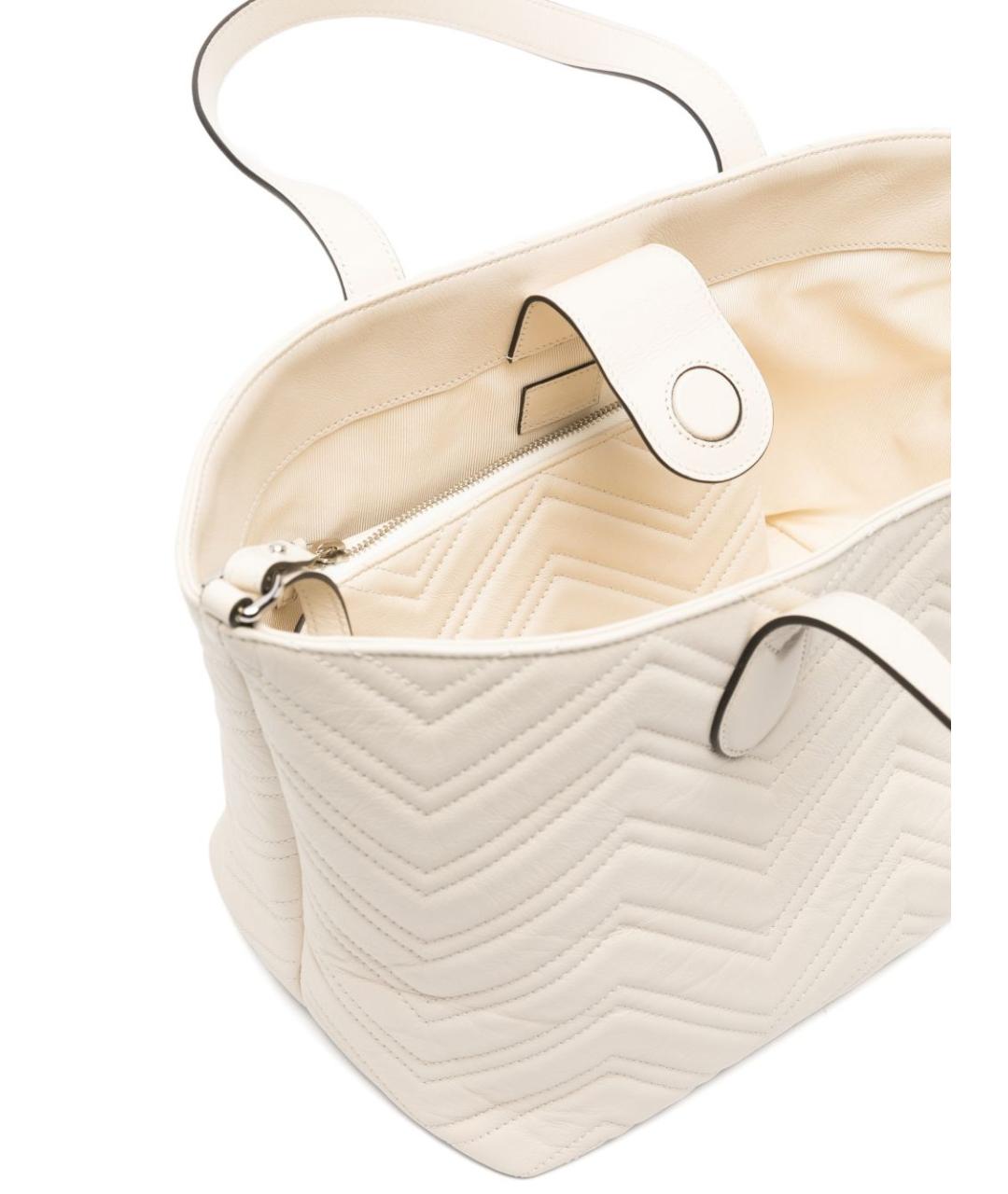 GUCCI Бежевая кожаная сумка тоут, фото 2